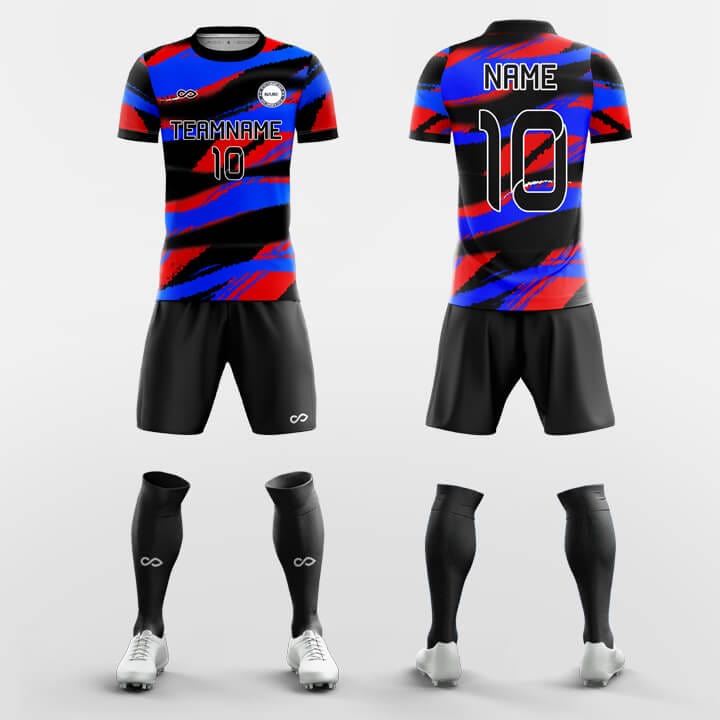 XTeamwear Soccer Uniforms Red / S Cream - Custom Sublimation Short Sleeve Soccer Kits