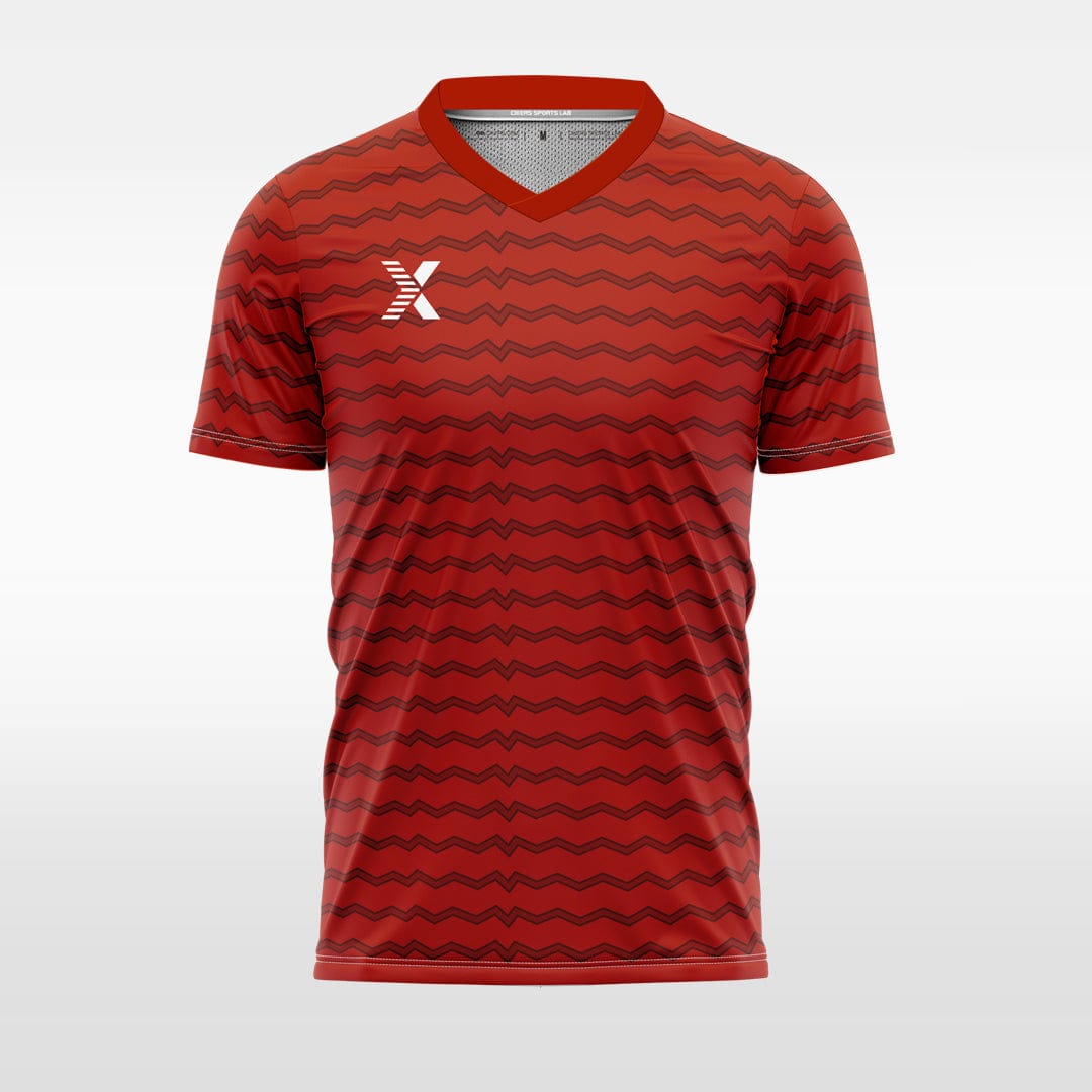 XTeamwear Soccer Uniforms red / S electrocardiogram - Custom Soccer Jerseys Kit Sublimated for Team