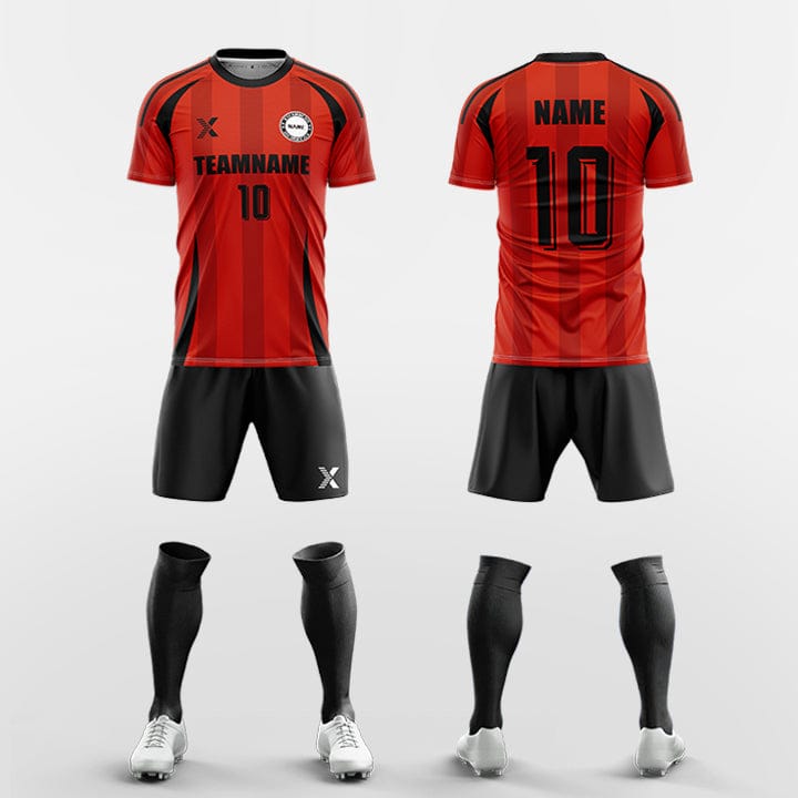 XTeamwear Soccer Uniforms Red / S fangs - Custom Soccer Jerseys Kit Sublimated for Team