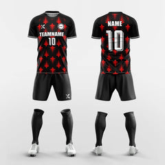 XTeamwear Soccer Uniforms Red / S Four Pointed Star - Custom Soccer Jerseys Kit Sublimated Design