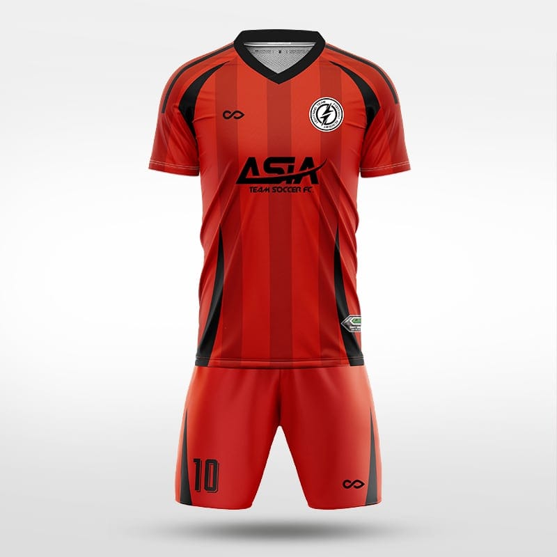 XTeamwear Soccer Uniforms red / S Longitudinal edge - Custom Soccer Jerseys Kit Sublimated for Team - WS204GCZL3