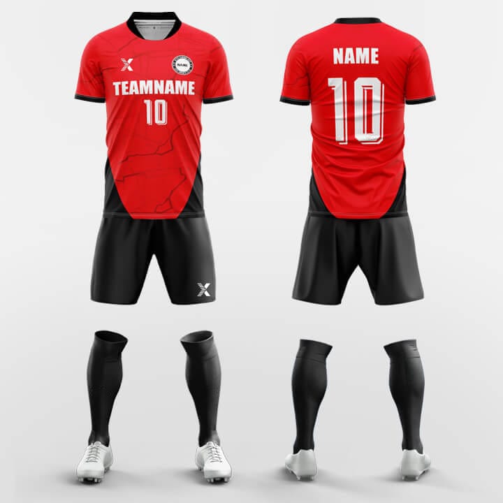 XTeamwear Soccer Uniforms Red / S Merit-Custom Soccer Jerseys Kit Sublimated Design