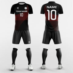 XTeamwear Soccer Uniforms Red / S Moire Pattern - Custom Soccer Jerseys Kit Sublimated for League