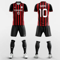 XTeamwear Soccer Uniforms Red / S Nerazzurri - Custom Soccer Jerseys Kit Sublimated for Team FT260323S
