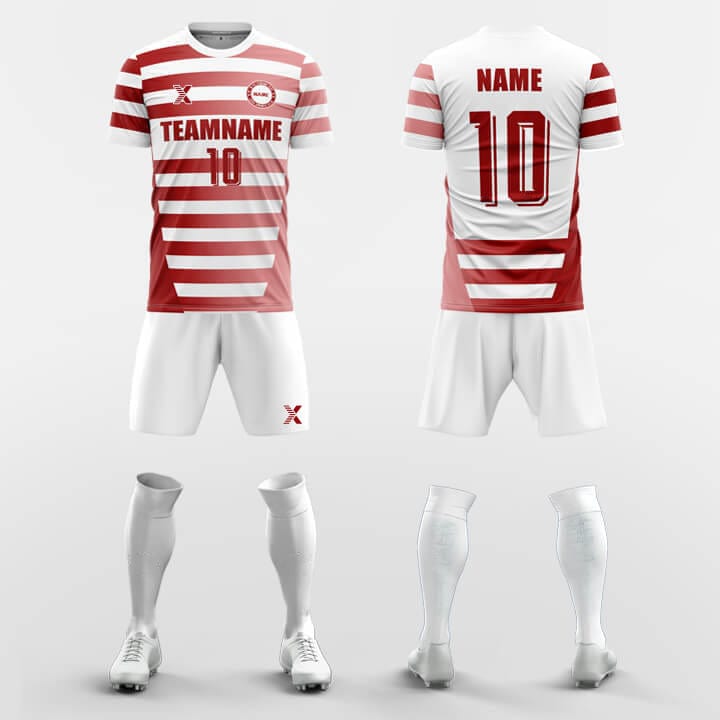 XTeamwear Soccer Uniforms Red / S Pin-Custom Soccer Jerseys Kit Sublimated Design