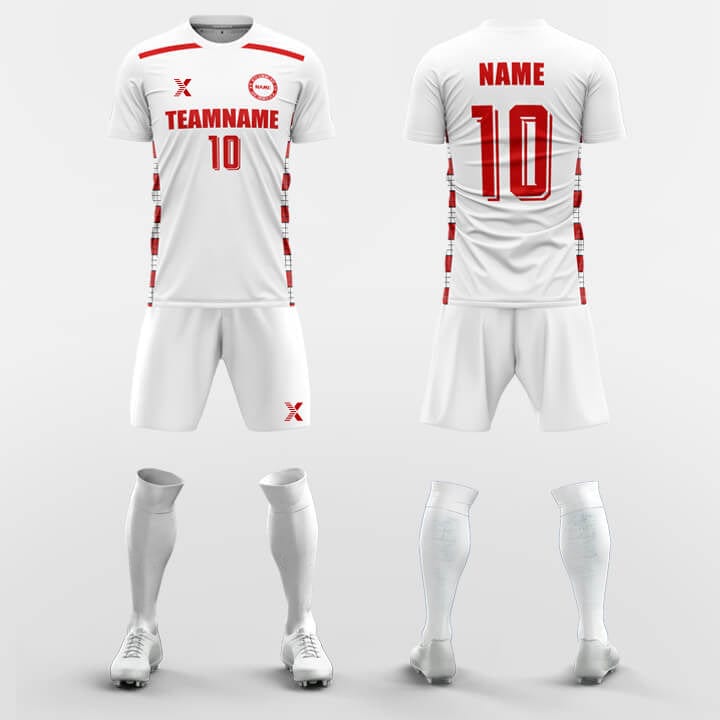 XTeamwear Soccer Uniforms Red / S Rave-Custom Soccer Jerseys Kit Sublimated Design