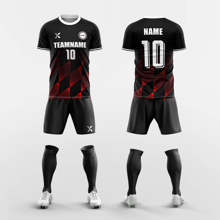 XTeamwear Soccer Uniforms Red / S Ray - Custom Soccer Jerseys Kit Sublimated Design