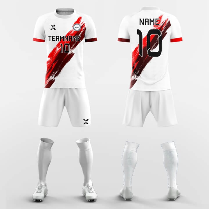 XTeamwear Soccer Uniforms Red / S Sky - Custom Soccer Jerseys Kit Sublimated Design