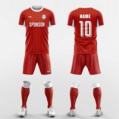 XTeamwear Soccer Uniforms red / S Triforce - Custom Soccer Jerseys Kit Sublimated for Team