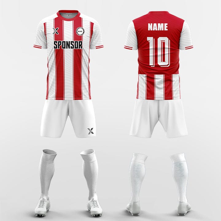 XTeamwear Soccer Uniforms red / S Tuxedo - Custom Soccer Jerseys Kit Sublimated for Team