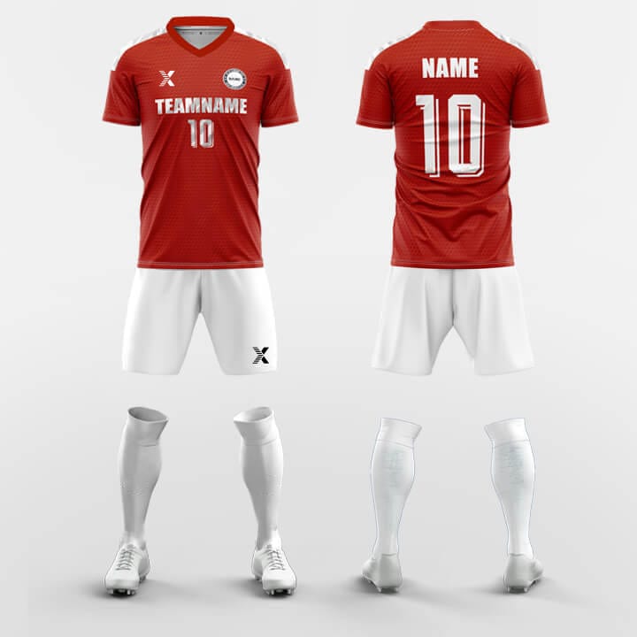 XTeamwear Soccer Uniforms Red / S Vacant-Custom Soccer Jerseys Kit Sublimated Design