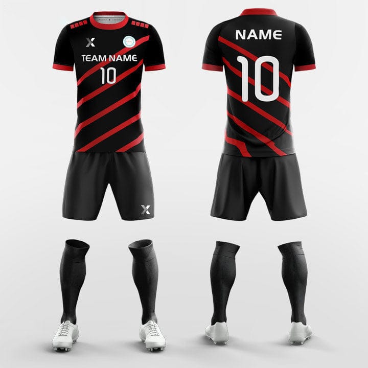 XTeamwear Soccer Uniforms Red / S Vintage - Custom Soccer Jerseys Kit Sublimated for Men