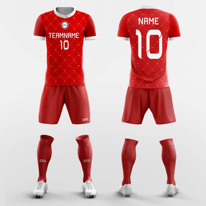 XTeamwear Soccer Uniforms Red / S Web - Custom Soccer Jerseys Kit Sublimated for Team FT260326S