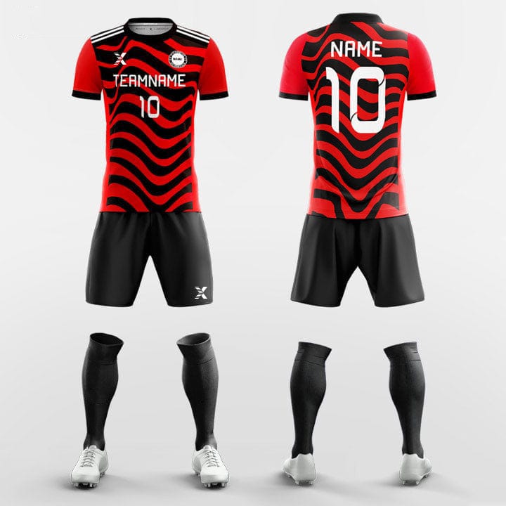 XTeamwear Soccer Uniforms Red / S Zebra - Custom Soccer Jerseys Kit Sublimated for Club