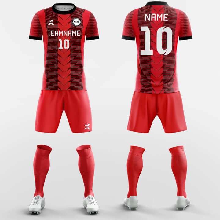 XTeamwear Soccer Uniforms Red Sea-Custom Soccer Jerseys Kit Sublimated Design