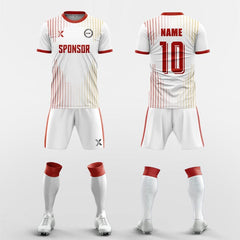 XTeamwear Soccer Uniforms red-yellow / S Two-color vertical stripes- Custom Soccer Jerseys Kit Sublimated for Team