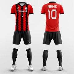 XTeamwear Soccer Uniforms Retro Stripe - Custom Soccer Jerseys Kit Sublimated for University