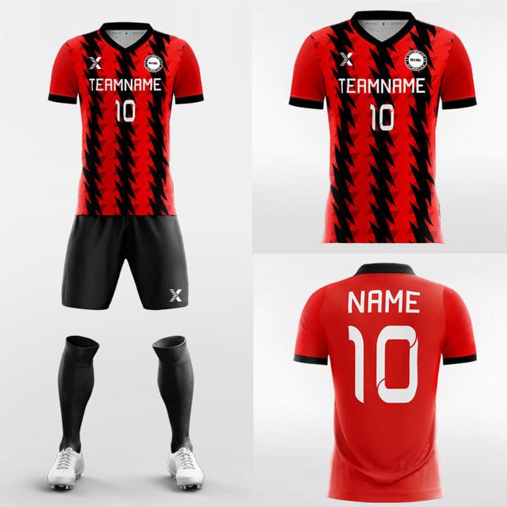 XTeamwear Soccer Uniforms Retro Stripe - Custom Soccer Jerseys Kit Sublimated for University