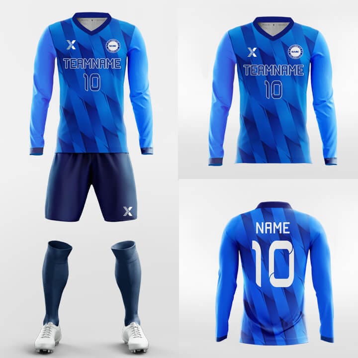 XTeamwear Soccer Uniforms Ribbon - Custom Club Soccer Uniforms Long Sleeve Sublimated