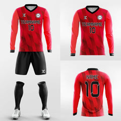 XTeamwear Soccer Uniforms Ribbon - Custom Club Soccer Uniforms Long Sleeve Sublimated