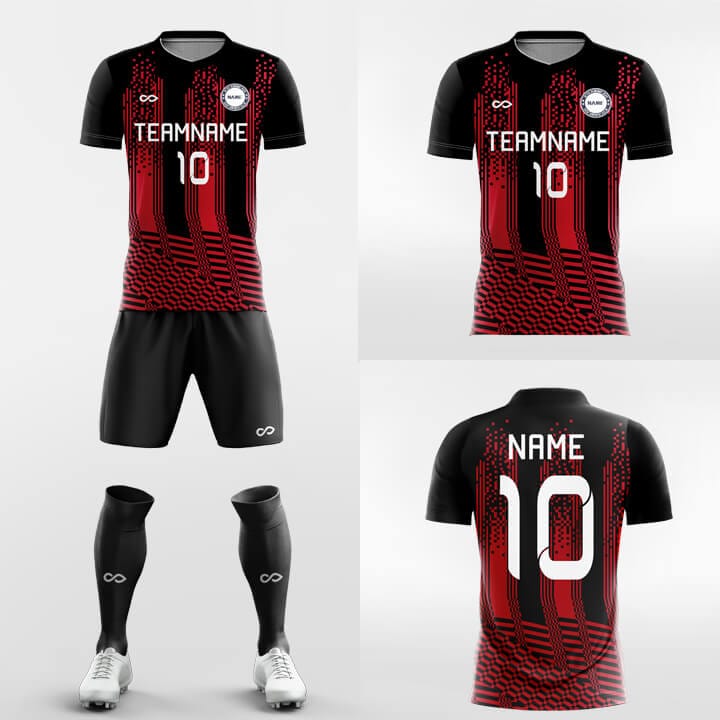 XTeamwear Soccer Uniforms Tetris - Sublimated Design Custom Soccer Jerseys Set