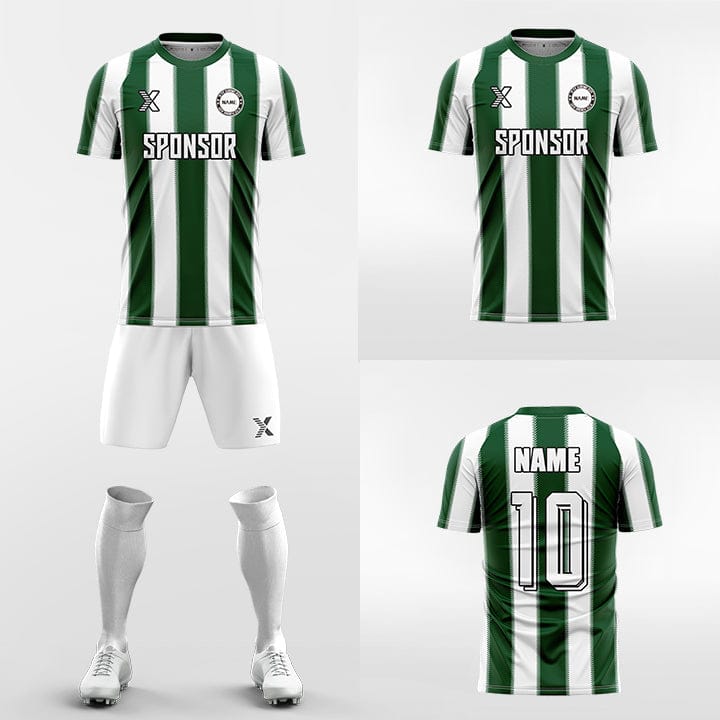 XTeamwear Soccer Uniforms Three-color ribbon- Custom Soccer Jerseys Kit Sublimated for Team