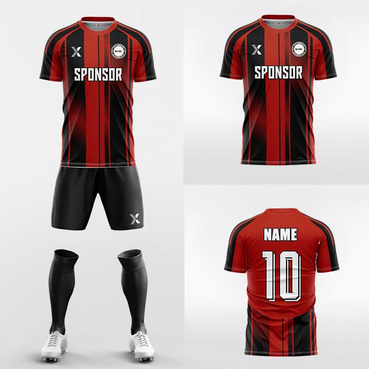 XTeamwear Soccer Uniforms Three lines across the waist - Custom Soccer Jerseys Kit Sublimated for Team