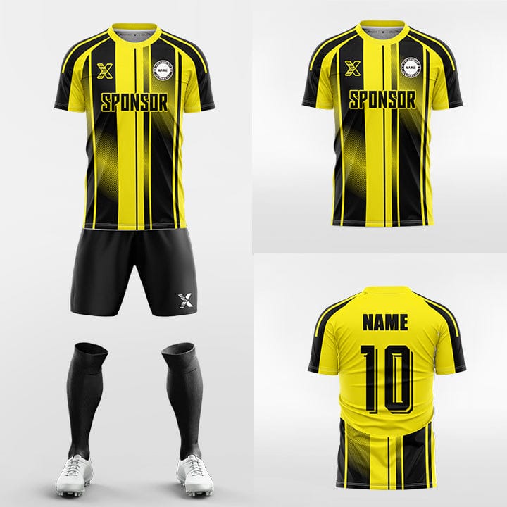 XTeamwear Soccer Uniforms Three lines across the waist - Custom Soccer Jerseys Kit Sublimated for Team