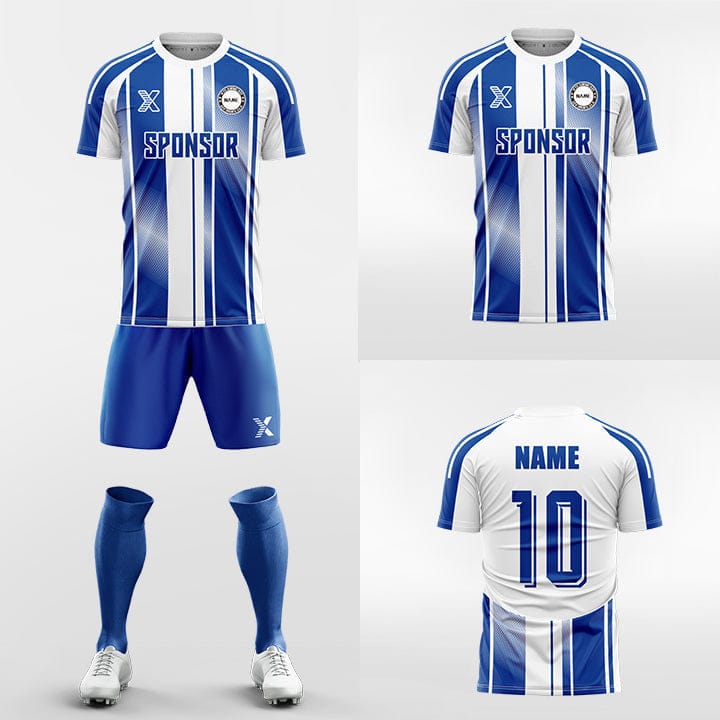 XTeamwear Soccer Uniforms Three lines across the waist - Custom Soccer Jerseys Kit Sublimated for Team