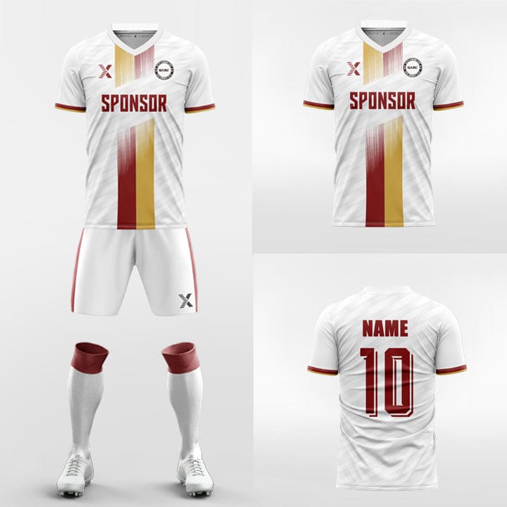 XTeamwear Soccer Uniforms Two-color centered vertical color- Custom Soccer Jerseys Kit Sublimated for Team