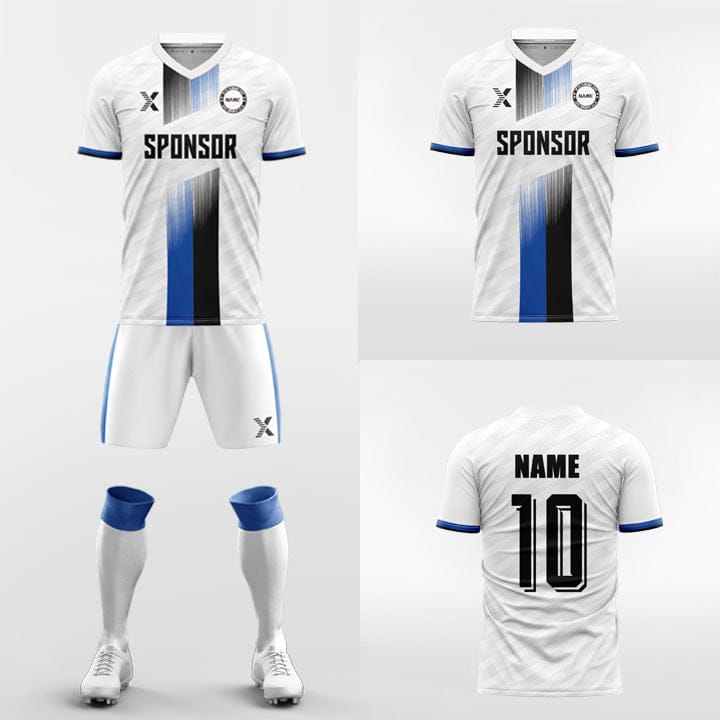 XTeamwear Soccer Uniforms Two-color centered vertical color- Custom Soccer Jerseys Kit Sublimated for Team