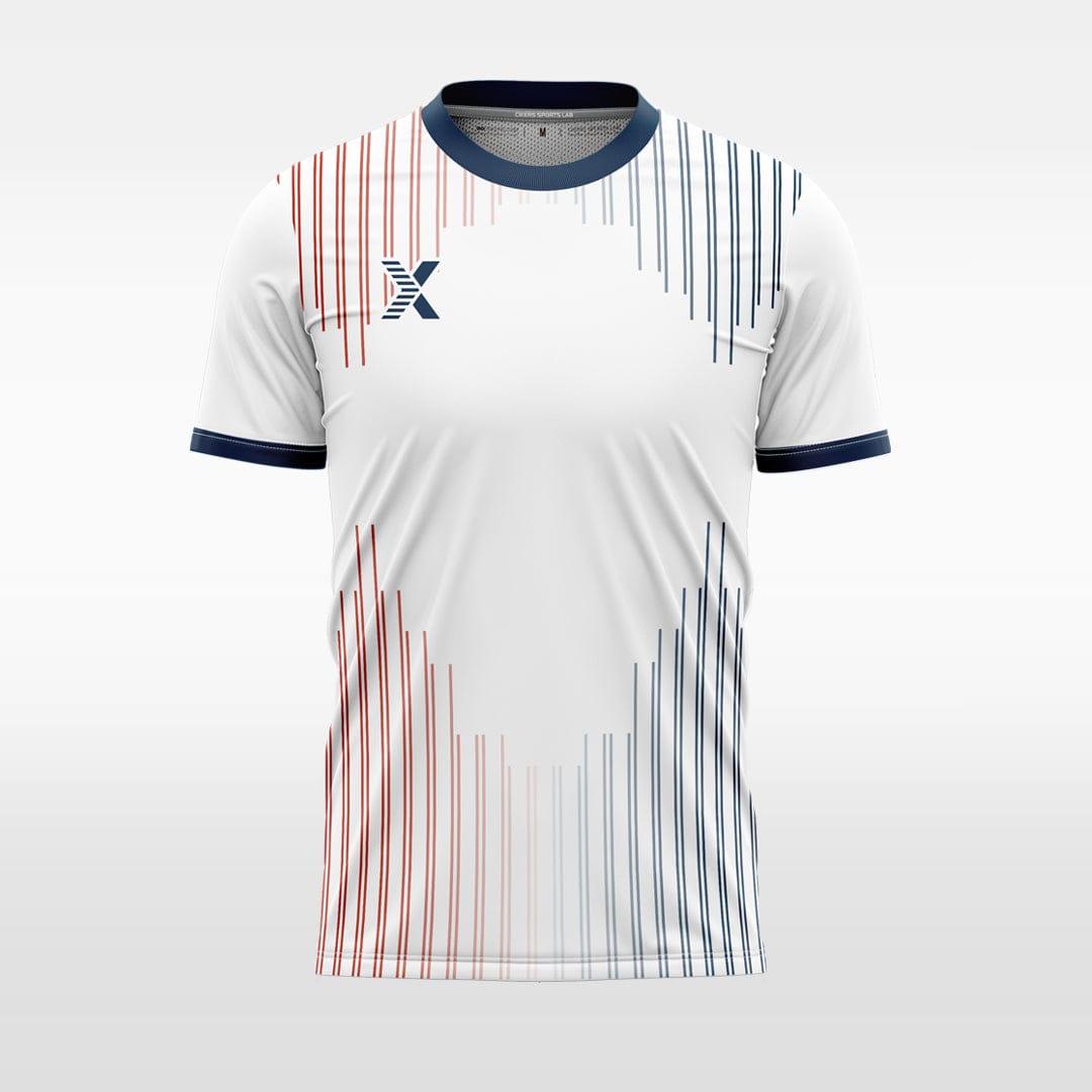 XTeamwear Soccer Uniforms Two-color vertical stripes - Custom Design Soccer Jersey for Men Sublimation
