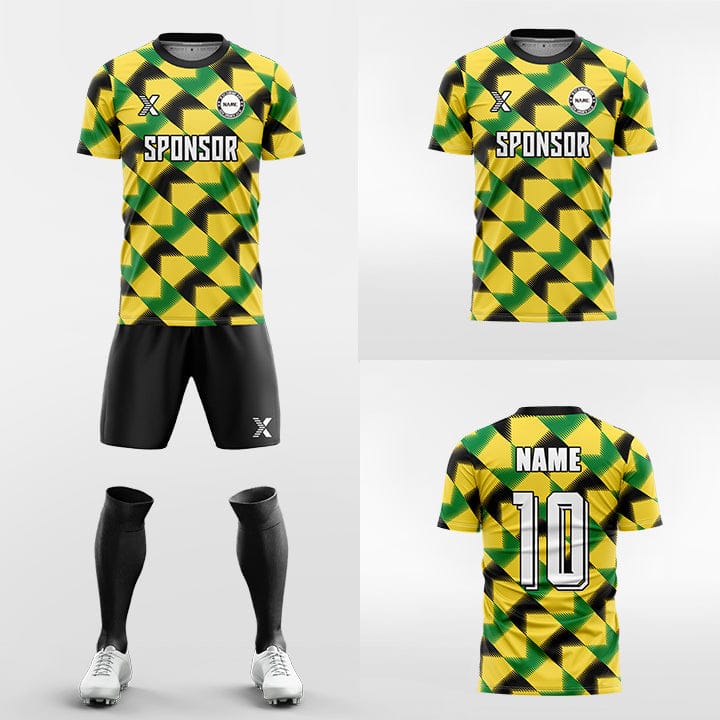 XTeamwear Soccer Uniforms Two-color zebra stripes  - Custom Soccer Jerseys Kit Sublimated for Team