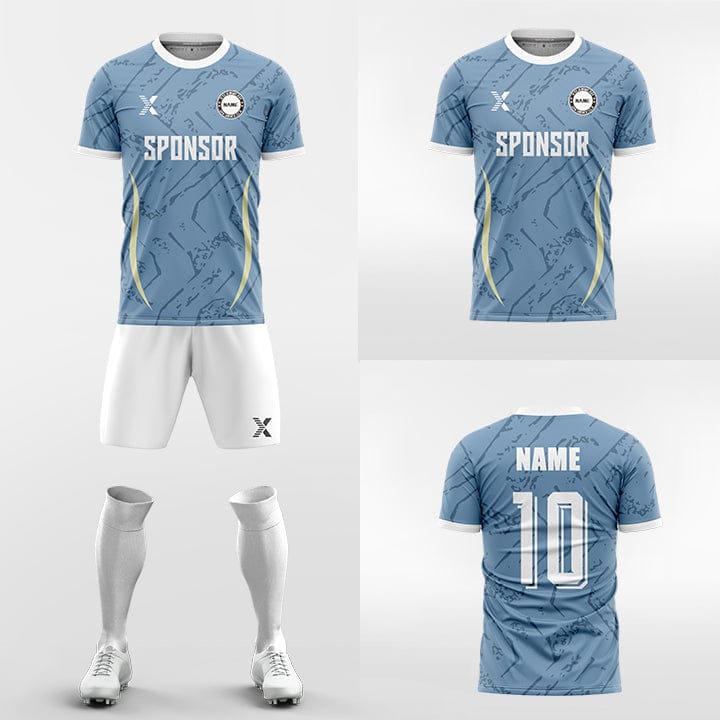 XTeamwear Soccer Uniforms Two crescent-shaped - Custom Soccer Jerseys Kit Sublimated for Team