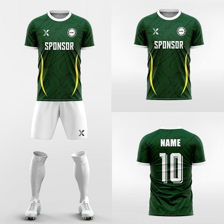 XTeamwear Soccer Uniforms Two crescent-shaped - Custom Soccer Jerseys Kit Sublimated for Team