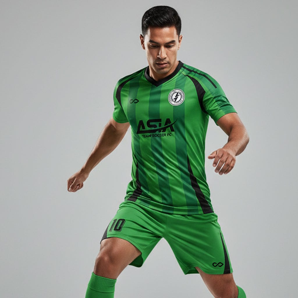 XTeamwear Soccer Uniforms Vertical Ridge - Custom Soccer Jerseys Kit Sublimated for Team - WS204GCZL3
