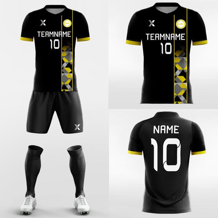 XTeamwear Soccer Uniforms Vintage Champion - Custom Soccer Jerseys Kit Black Design