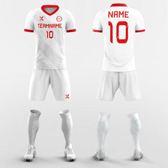 XTeamwear Soccer Uniforms Vintage Red - Custom Soccer Jerseys Kit Sublimated for School