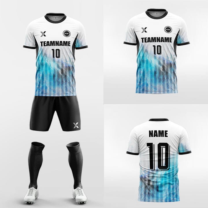 XTeamwear Soccer Uniforms Water flows without form - Custom Soccer Jerseys Kit Sublimated for Team