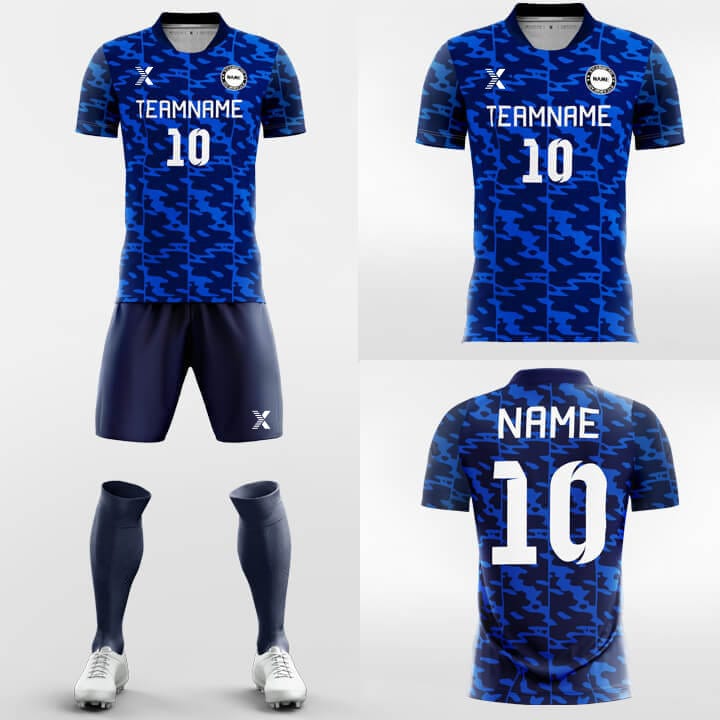 XTeamwear Soccer Uniforms Water Wave - Custom Soccer Jerseys Kit Sublimated Design