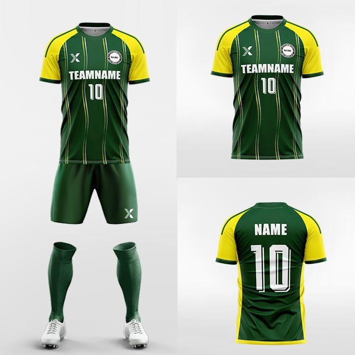 XTeamwear Soccer Uniforms wavy water droplet lines - Custom Soccer Jerseys Kit Sublimated for Team