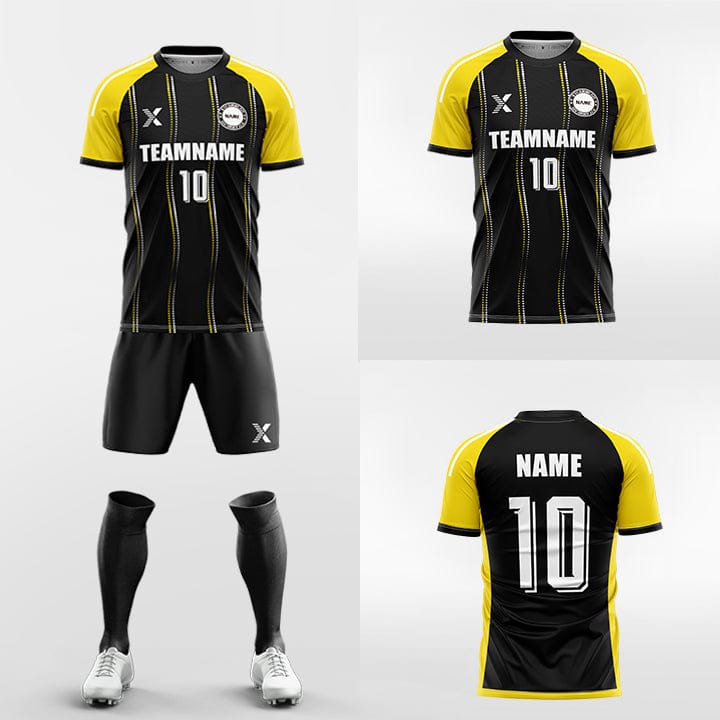 XTeamwear Soccer Uniforms wavy water droplet lines - Custom Soccer Jerseys Kit Sublimated for Team