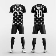 XTeamwear Soccer Uniforms White / S Four Pointed Star - Custom Soccer Jerseys Kit Sublimated Design
