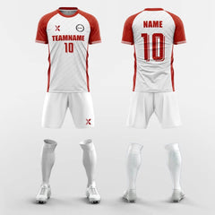 XTeamwear Soccer Uniforms White / S Prominent - Custom Soccer Jerseys Kit Sublimated Design