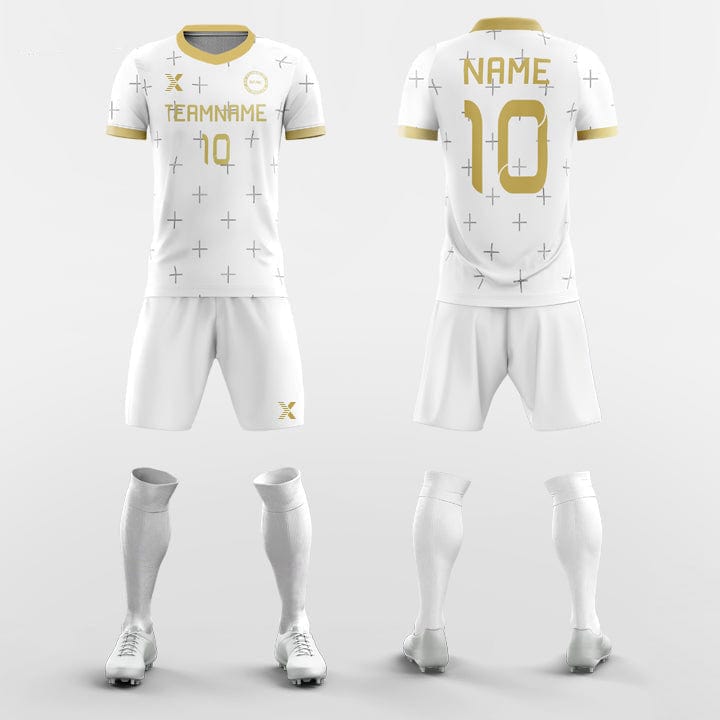 XTeamwear Soccer Uniforms White / S Red Symbol - Custom Soccer Jerseys Kit Sublimated for Club