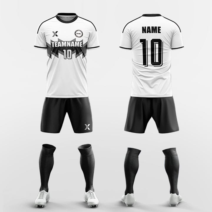 XTeamwear Soccer Uniforms white / S Stepped - Custom Soccer Jerseys Kit Sublimated for Team