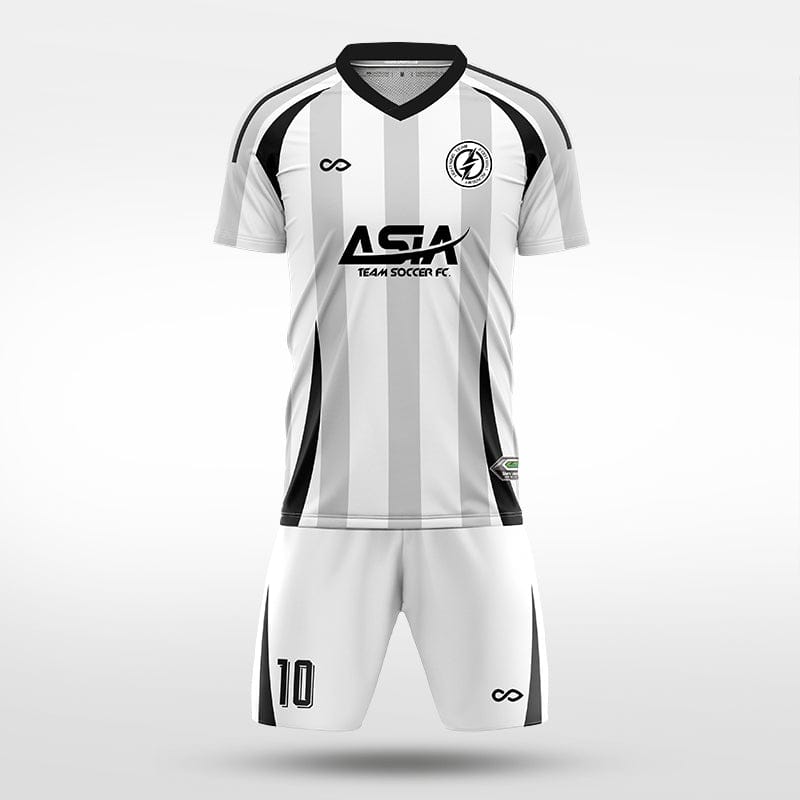 XTeamwear Soccer Uniforms white / S Vertical Ridge - Custom Soccer Jerseys Kit Sublimated for Team - WS204GCZL3