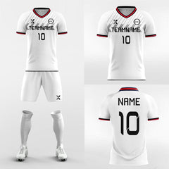 XTeamwear Soccer Uniforms White Striped Trim - Custom Soccer Jerseys Kit for School