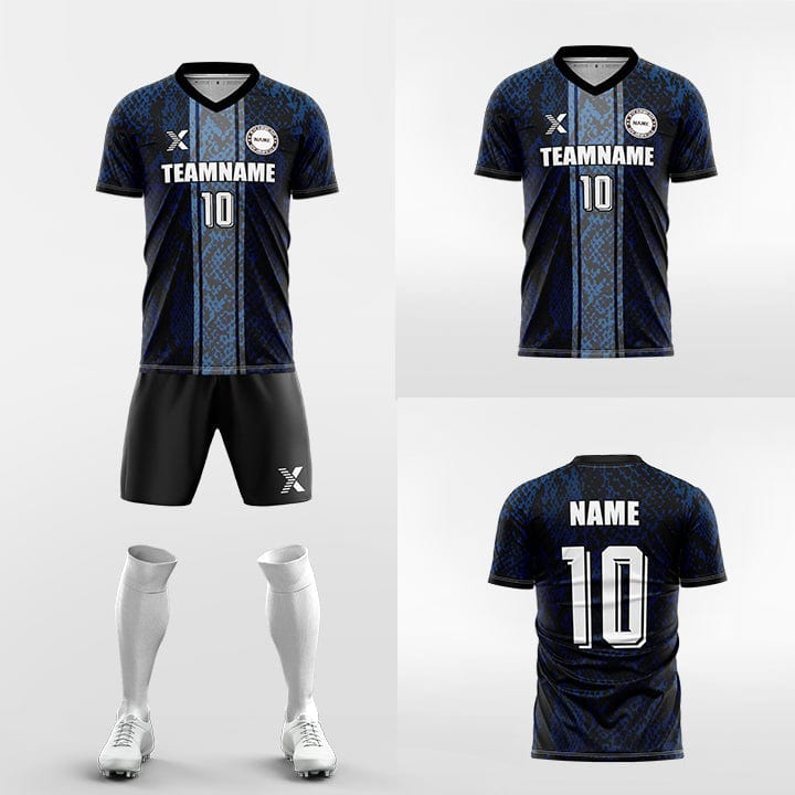 XTeamwear Soccer Uniforms XTeamwear Custom Soccer Kit – Snake Texture Crew Neck Jersey Set