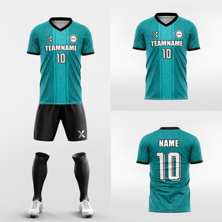 XTeamwear Soccer Uniforms XTeamwear Custom Soccer Kit – Snake Texture Crew Neck Jersey Set